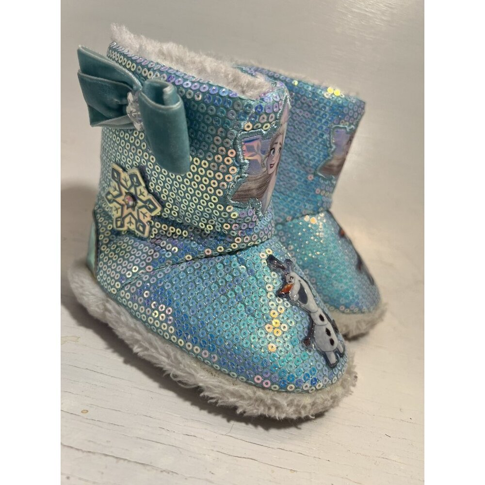 Toddler Boots by Disney Frozen Movie Size 5-6 Blue in Color